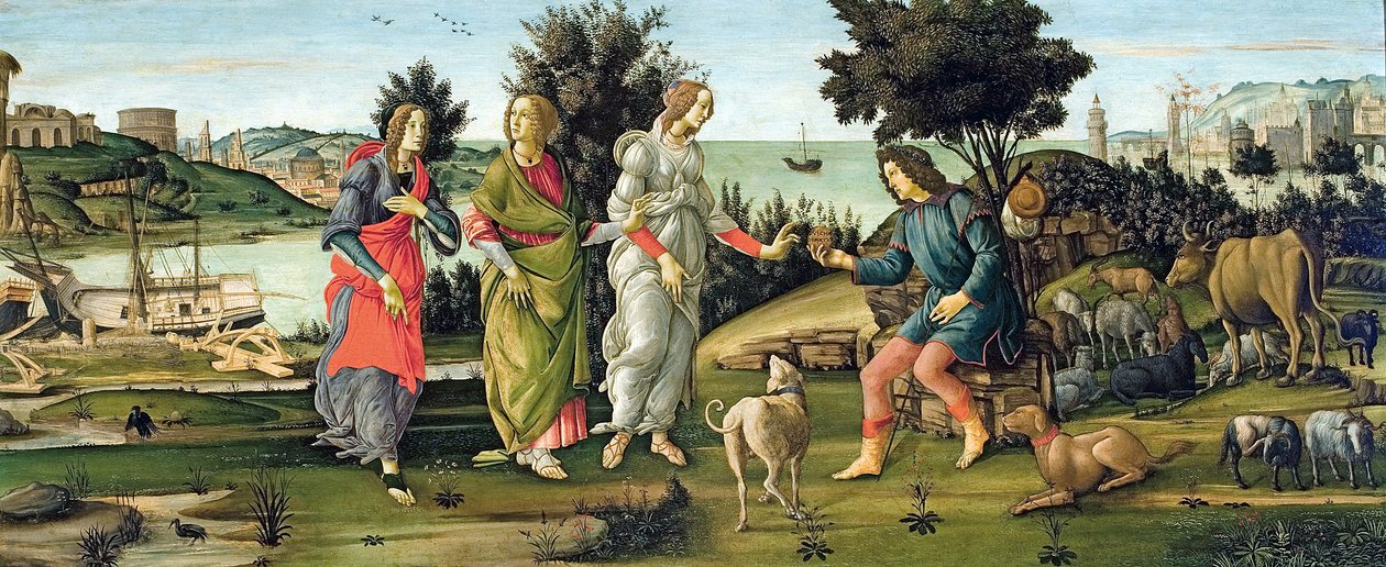 Sąd nad Paryżem autorstwa Sandro Botticelli