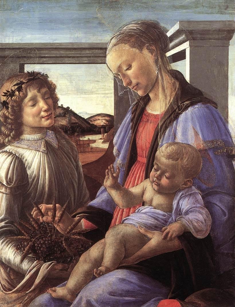Madonna z Dzieciątkiem z Aniołem autorstwa Sandro Botticelli