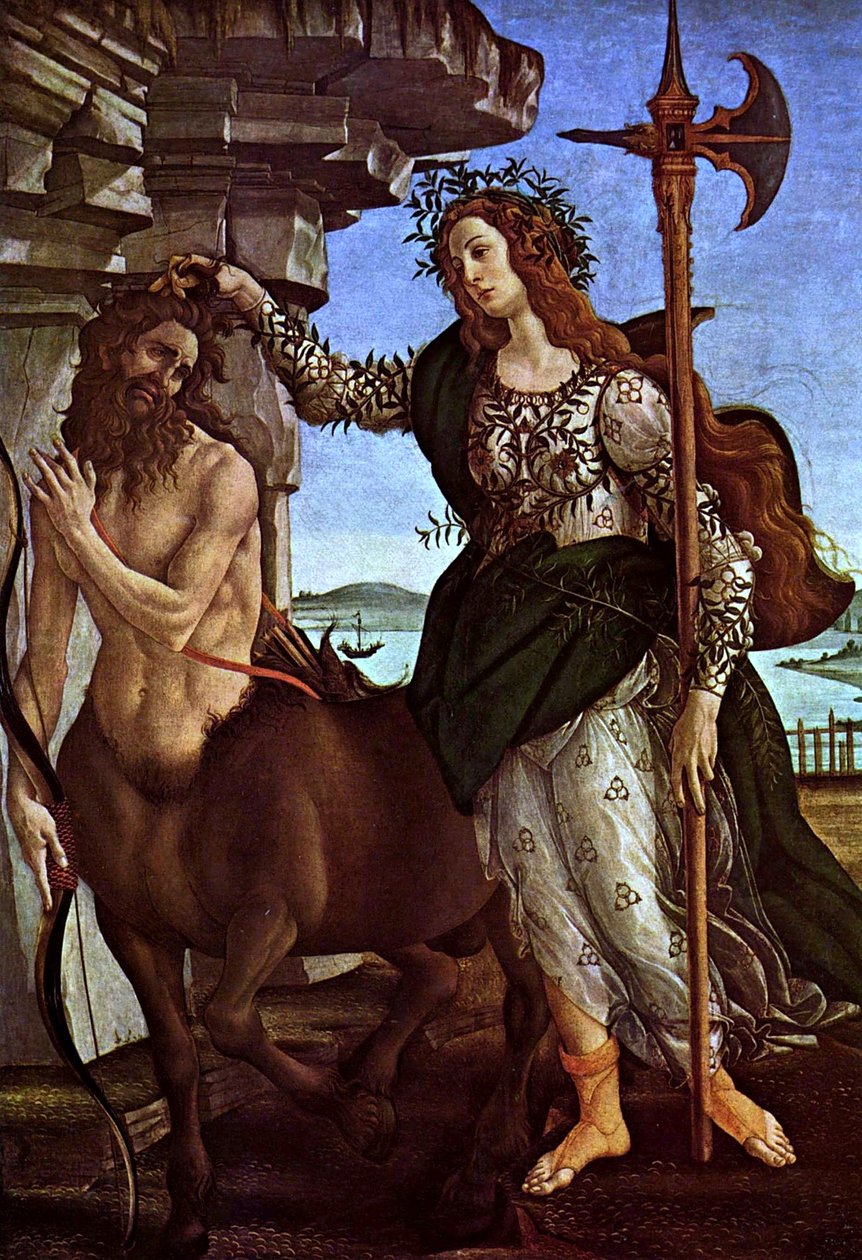 Minerwa i Centaur autorstwa Sandro Botticelli