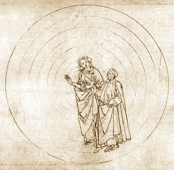Paradiso, Pieśń IX autorstwa Sandro Botticelli