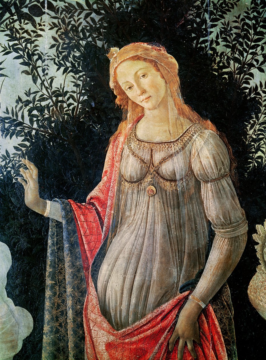 Primavera, fragment Wenus, ok. 1478 (tempera na panelu) autorstwa Sandro Botticelli