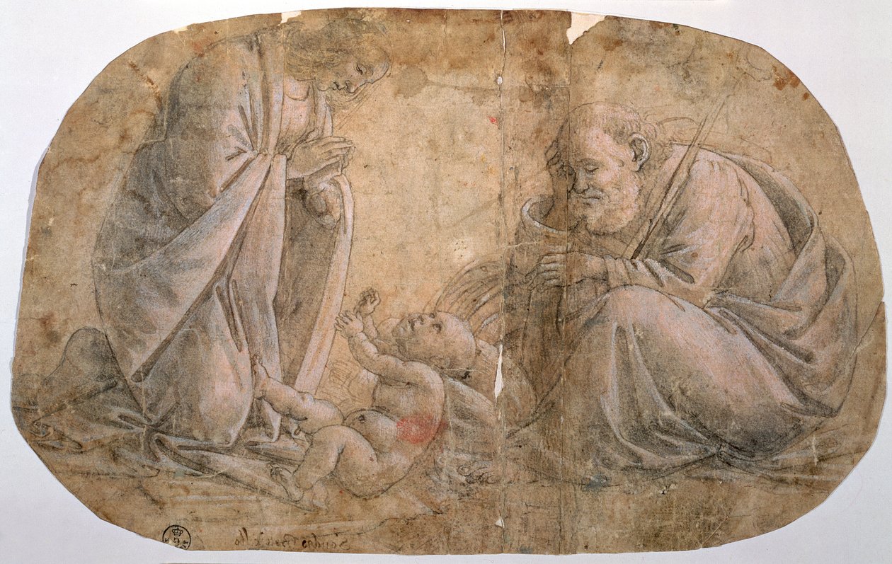 Studium do Adoracji Dzieciątka (rysunek) autorstwa Sandro Botticelli