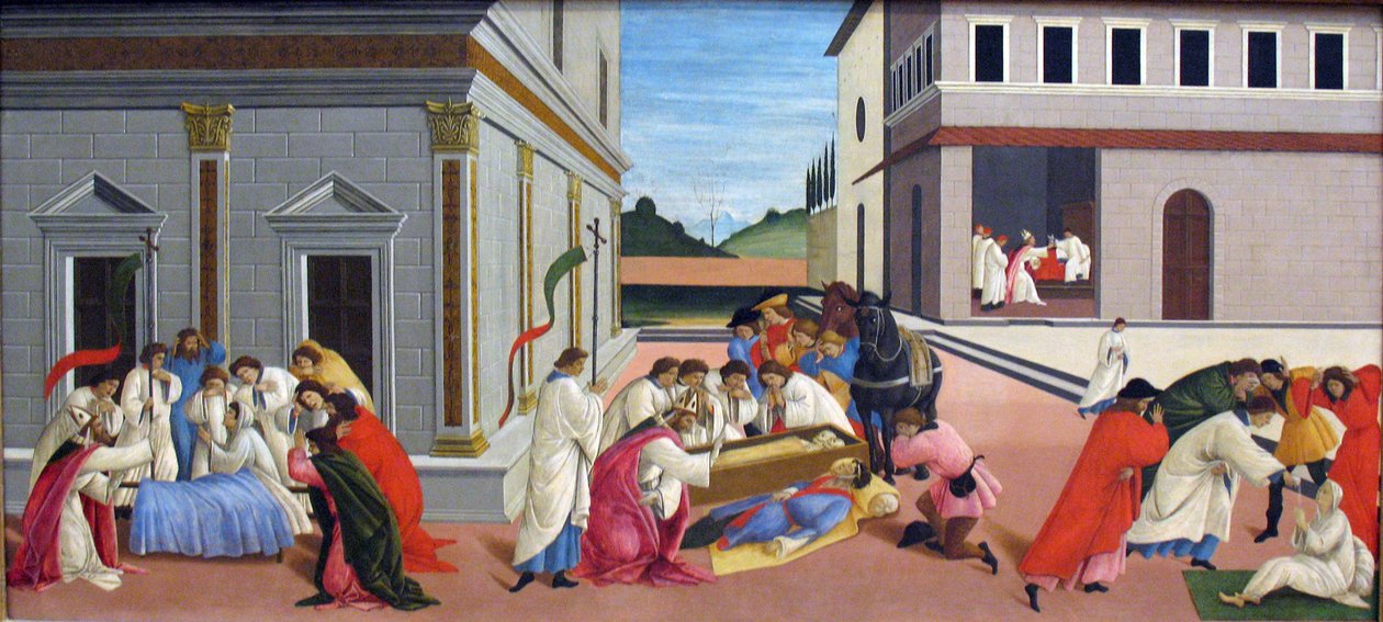 Trzy cuda św. Zenobiusza autorstwa Sandro Botticelli