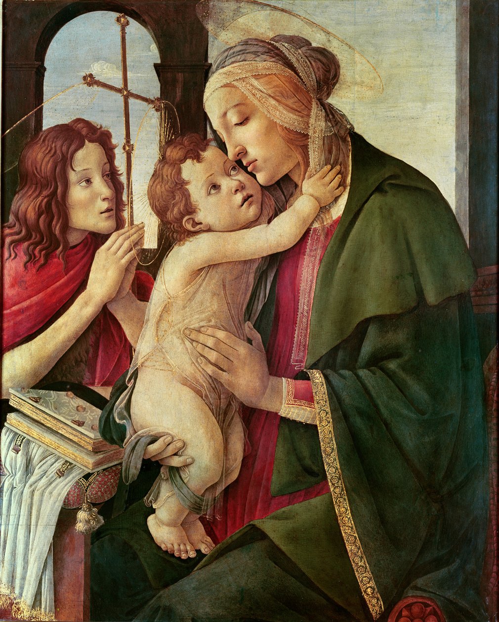Dziewica z Dzieciątkiem ze św. Janem Chrzcicielem (tempera na panelu) autorstwa Sandro Botticelli