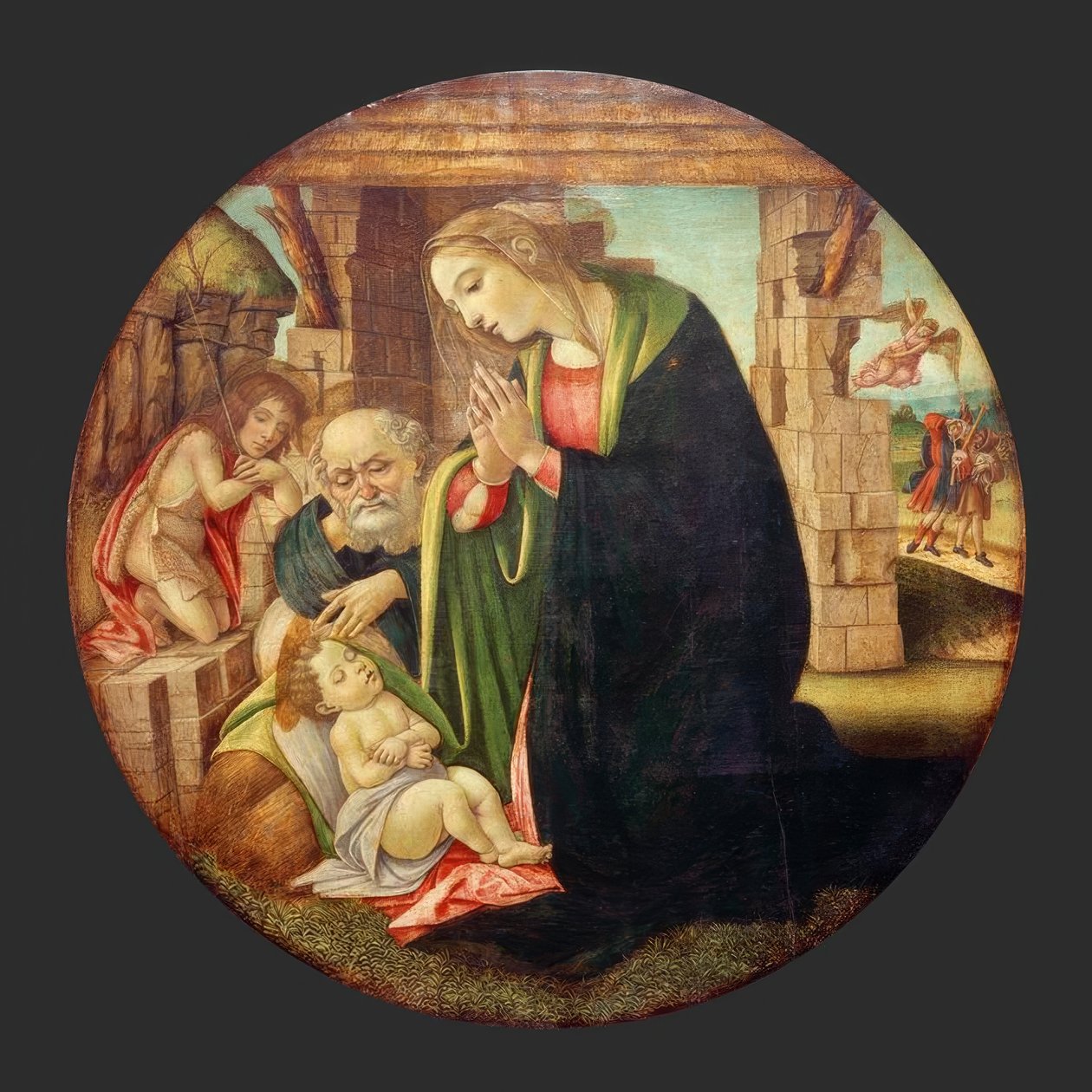 Adoracja dziecka z chłopcem Johannes autorstwa Sandro Botticelli