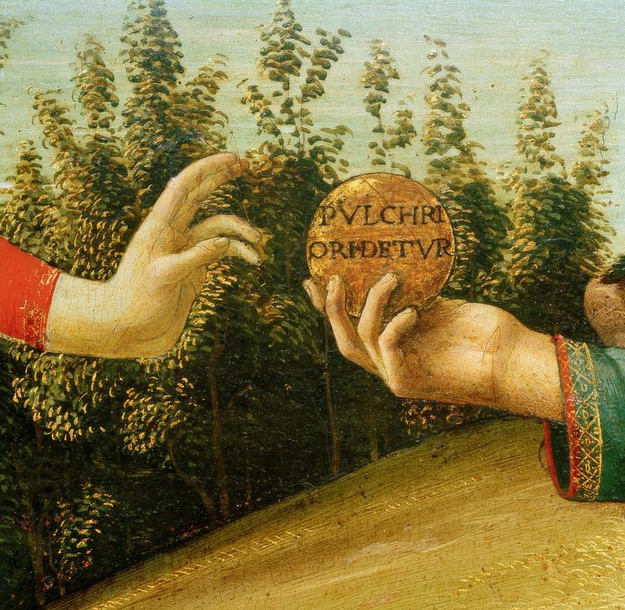 Wyrok Paryża (ręce z jabłkiem) autorstwa Sandro Botticelli