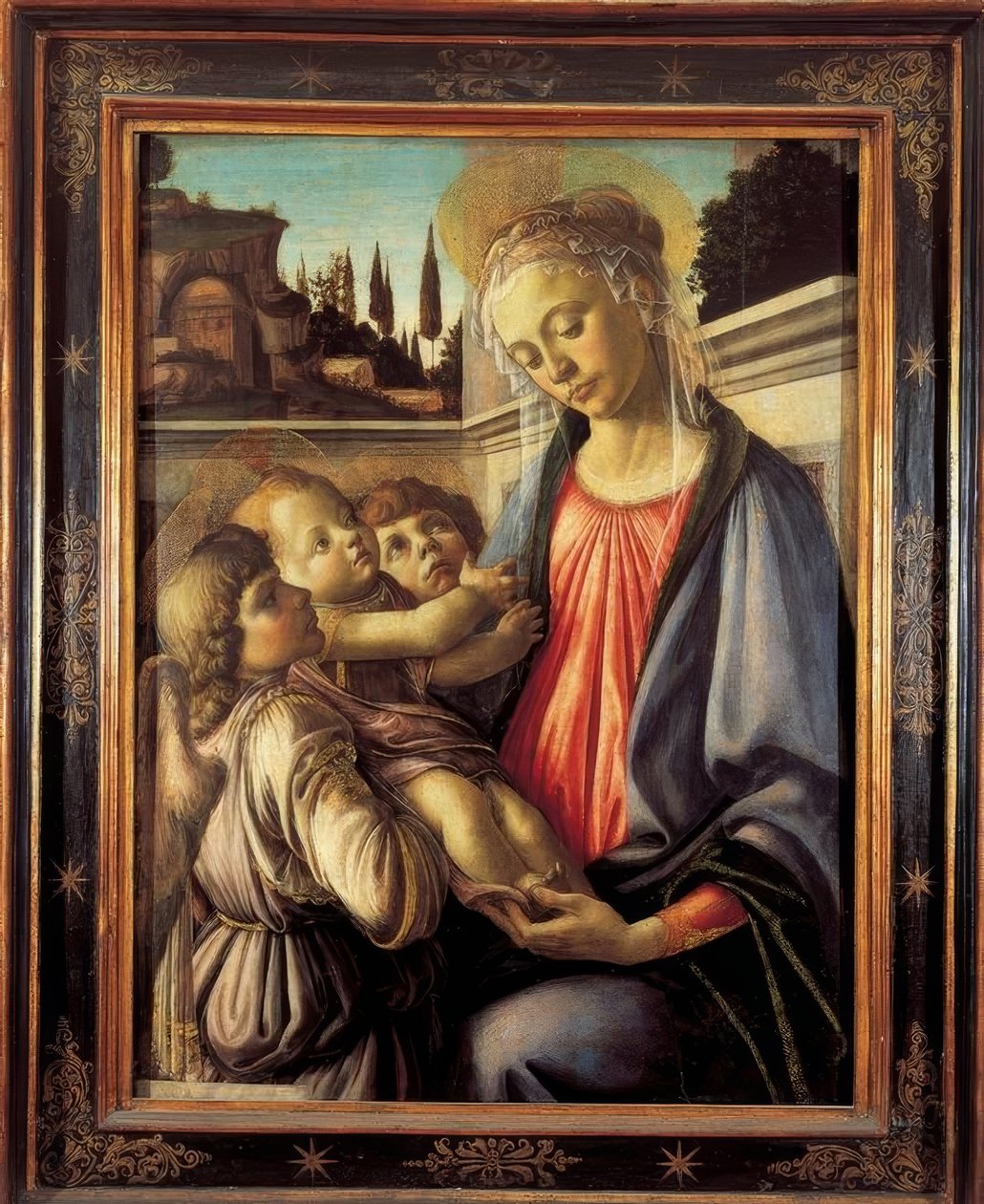 Maryja z Dzieciątkiem i dwoma aniołami autorstwa Sandro Botticelli