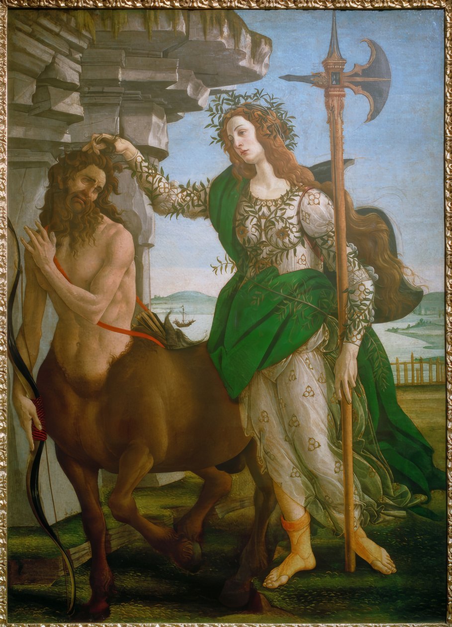 Minerwa i Centaur autorstwa Sandro Botticelli
