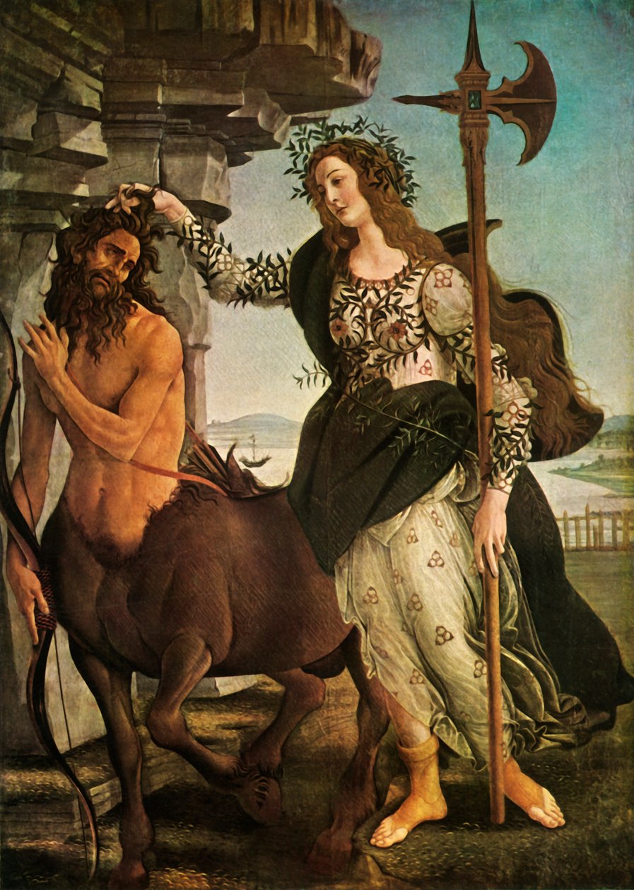 Pallas i centaur, ok. 1480-1485, 1937. autorstwa Sandro Botticelli
