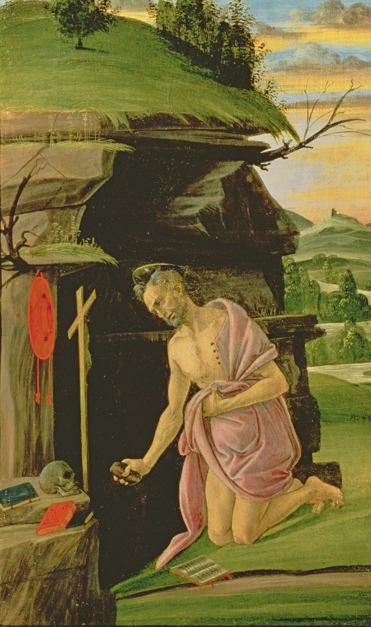 Św. Hieronim, 1490 (tempera na panelu) autorstwa Sandro Botticelli