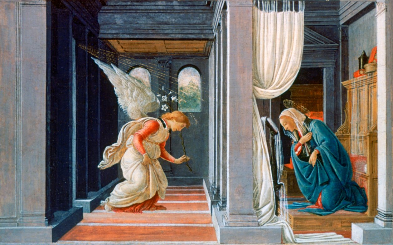 Zwiastowanie, c1485 autorstwa Sandro Botticelli