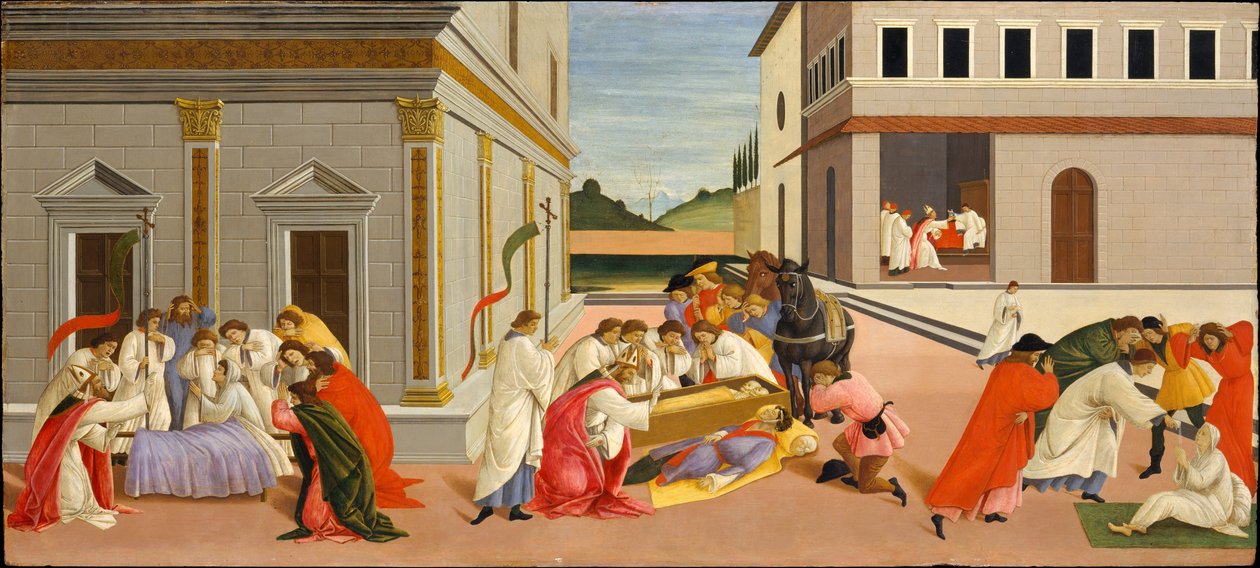 Trzy cuda świętego Zenobiusza autorstwa Sandro Botticelli