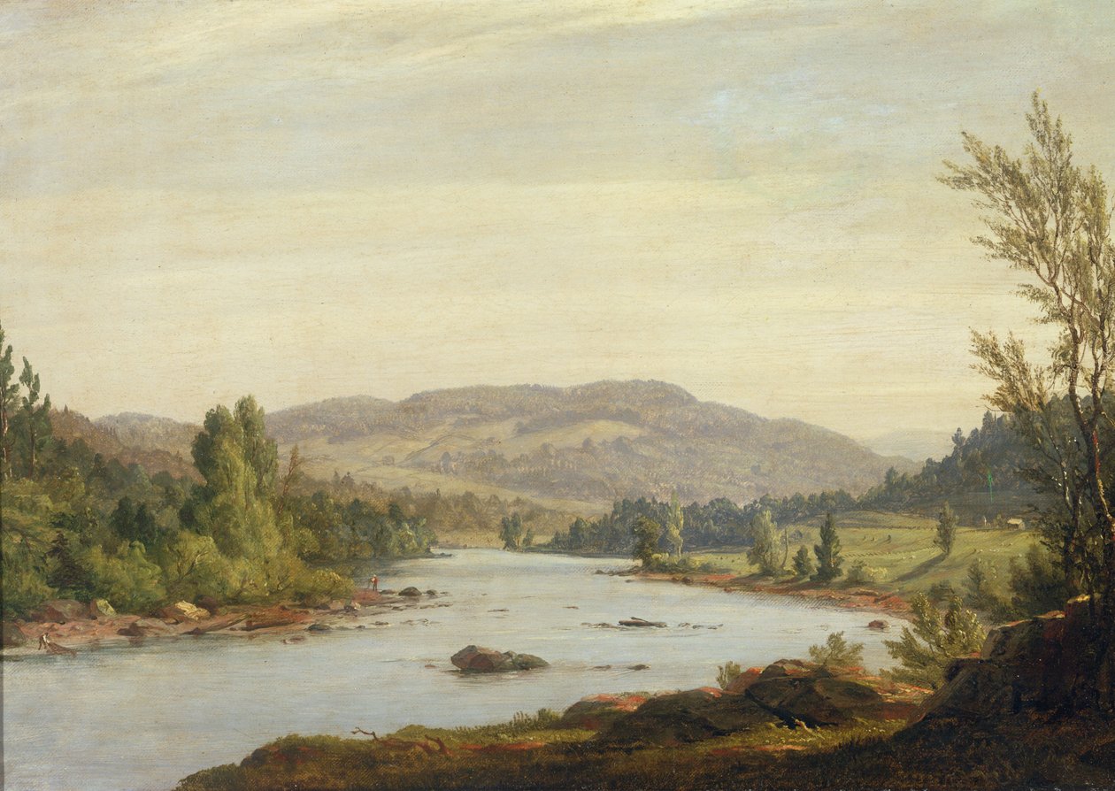 Krajobraz z rzeką (scena w północnym Nowym Jorku), 1849 autorstwa Sanford Robinson Gifford