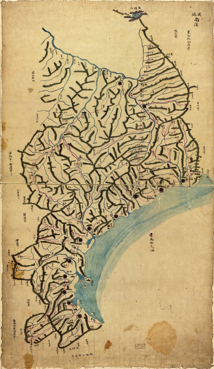 Chosŏn chido. LOC 83675009-6 autorstwa Sang Gi Chŏng