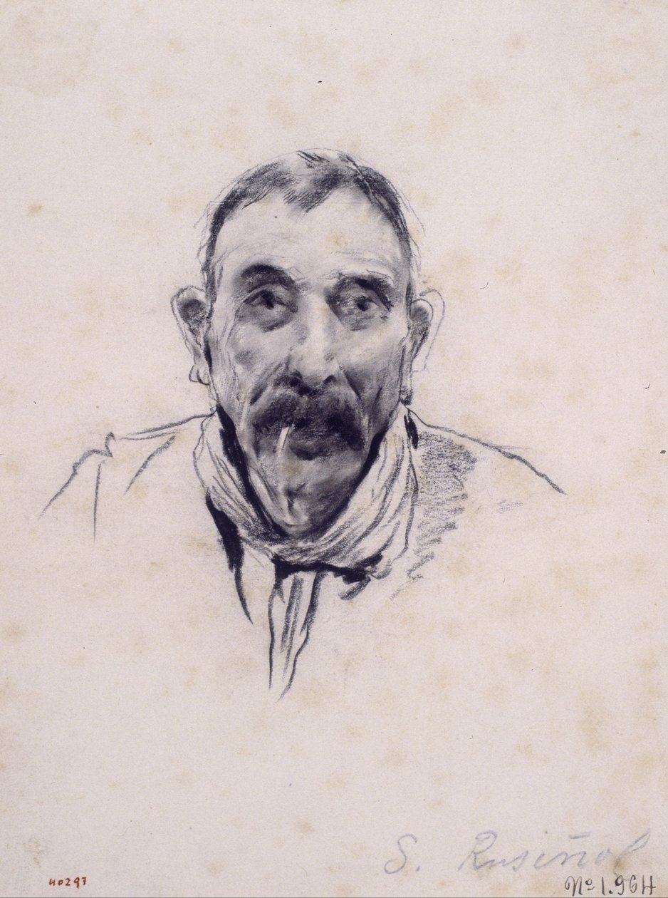 Portret mężczyzny autorstwa Santiago Rusiñol