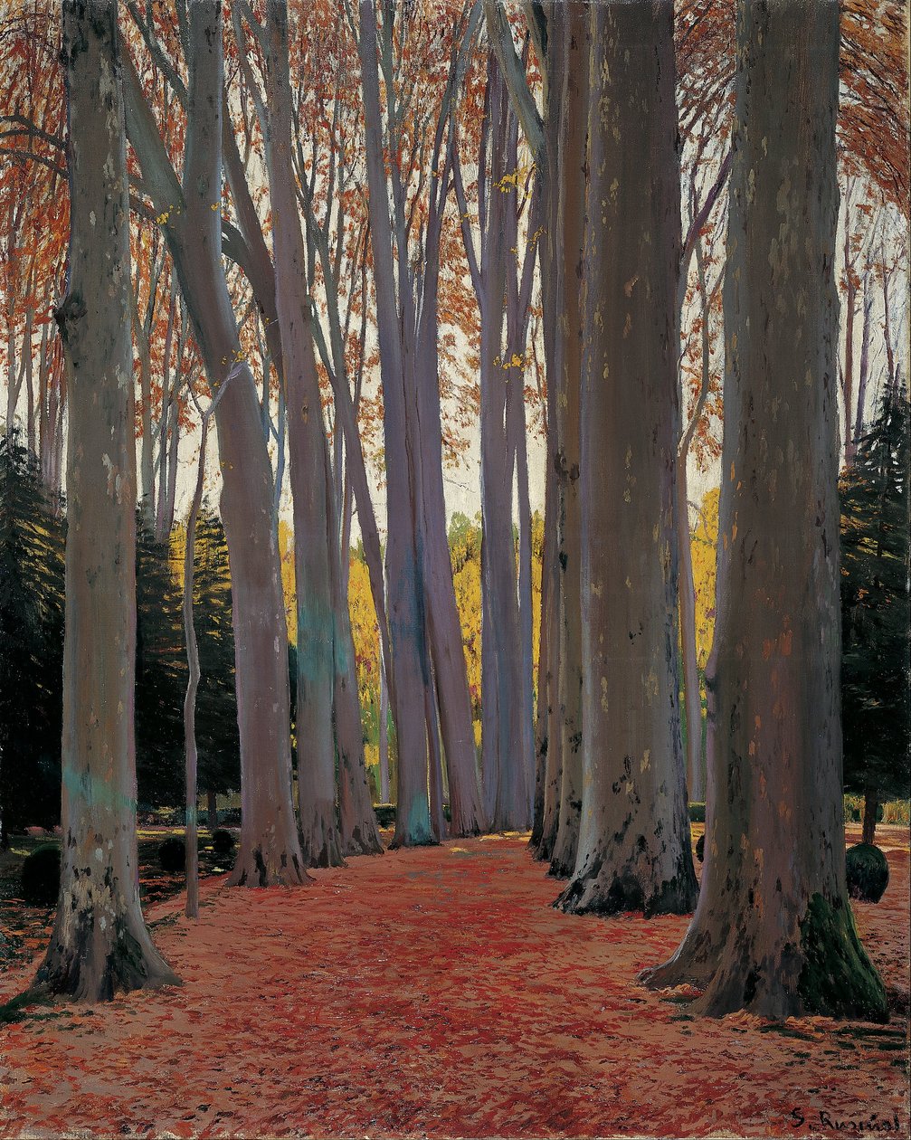 Aleja Platanów autorstwa Santiago Rusiñol