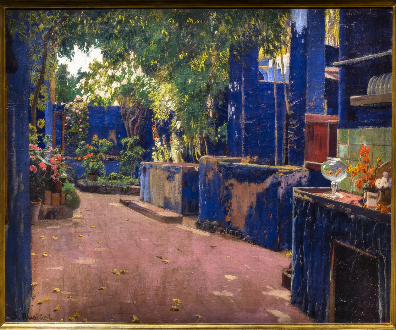 Niebieskie patio autorstwa Santiago Rusiñol