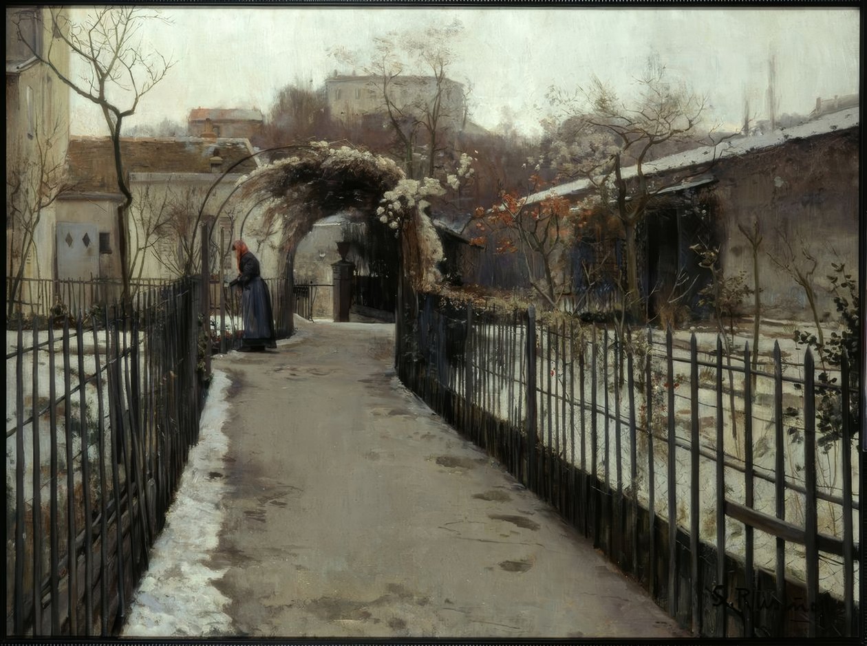 Ogród zimą autorstwa Santiago Rusiñol