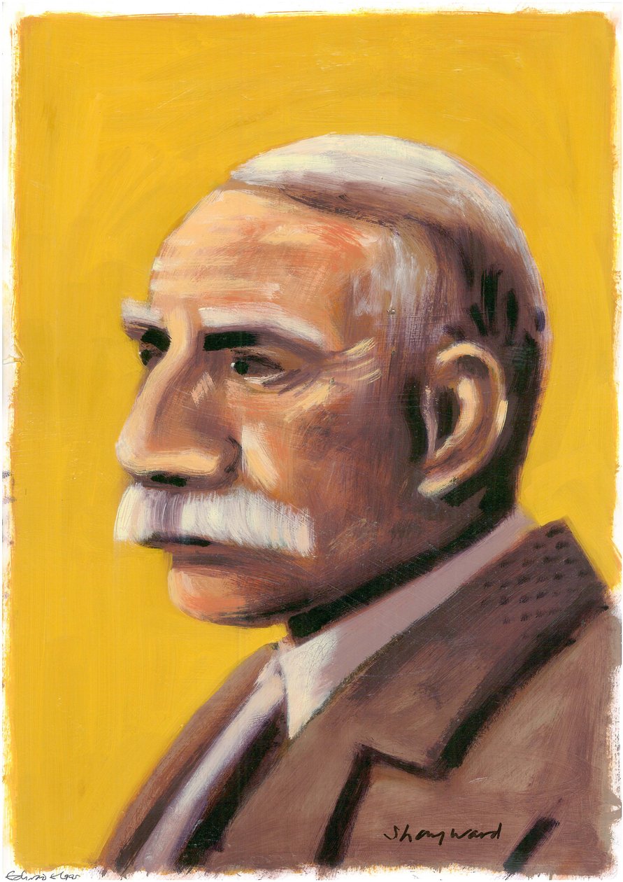 Edward Elgar, 2008 (olej na papierze) autorstwa Sara Hayward