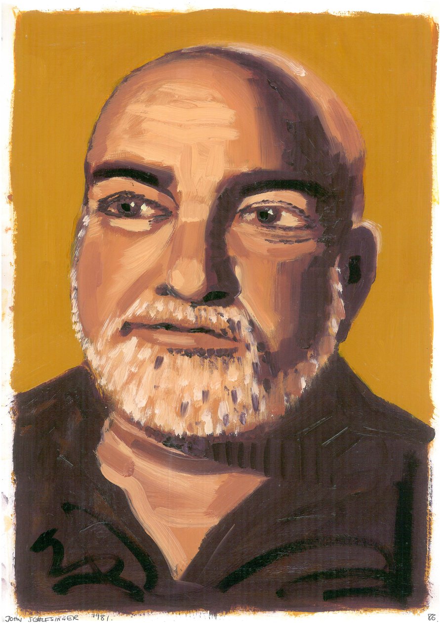 John Schlesinger, 2008 (olej na papierze) autorstwa Sara Hayward