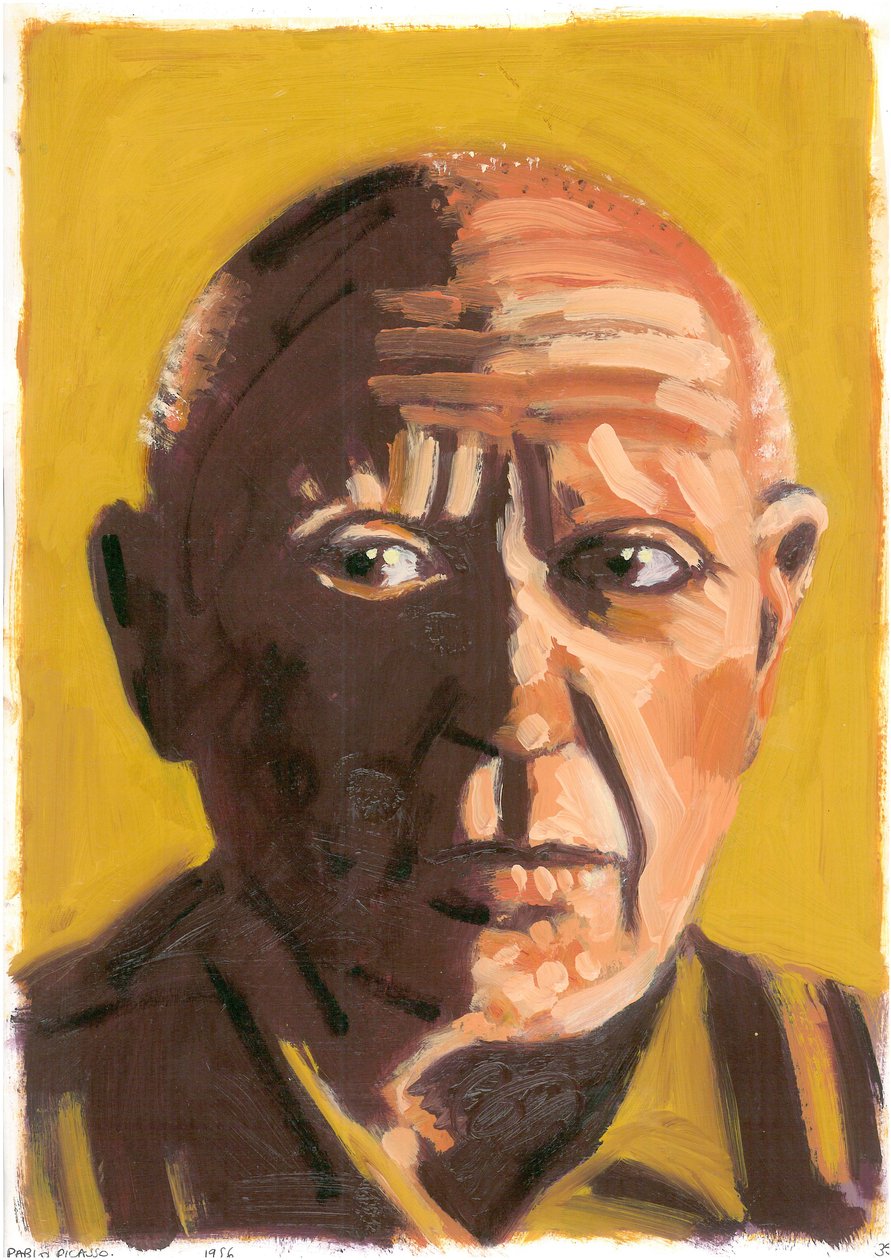 Pablo Picasso, 2008 (olej na papierze) autorstwa Sara Hayward