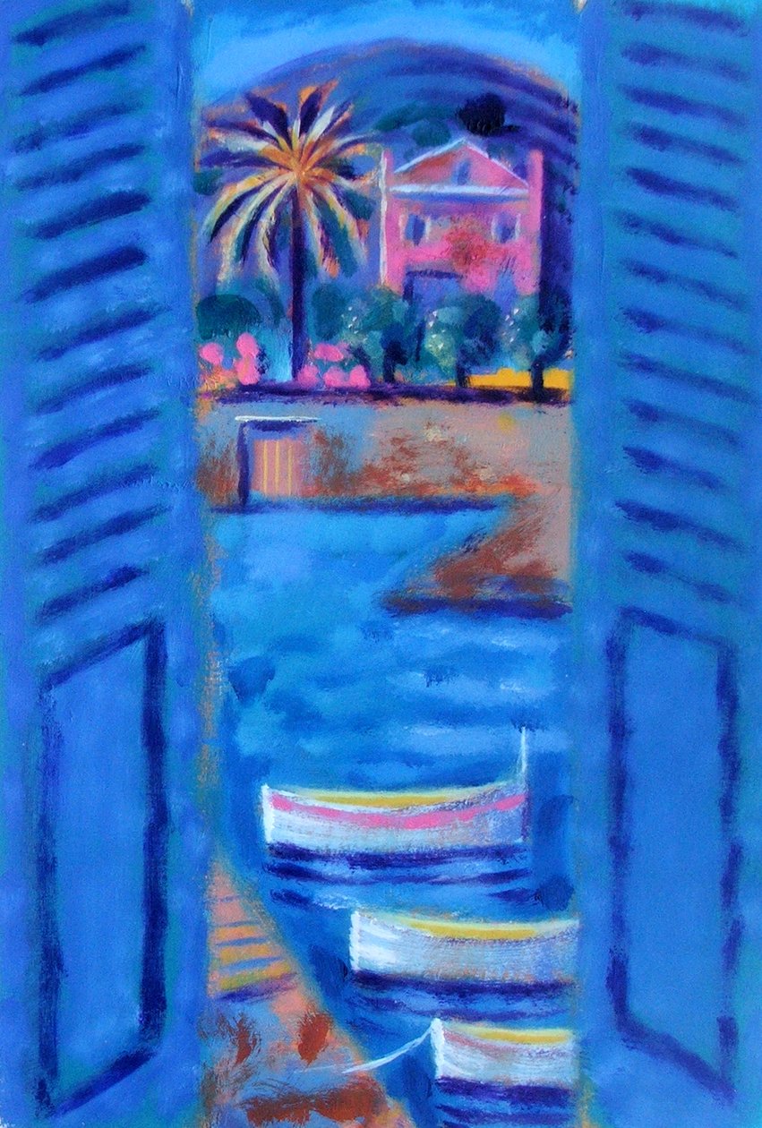 Pink House (akryl na pokładzie) autorstwa Sara Hayward