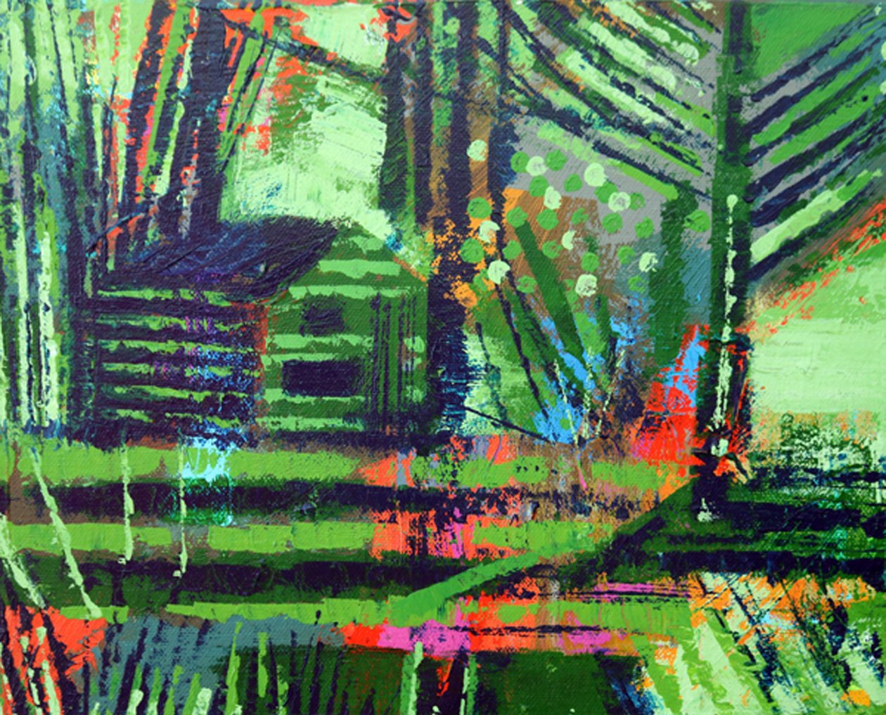 Retreat Iona II (akryl na płótnie) autorstwa Sara Hayward