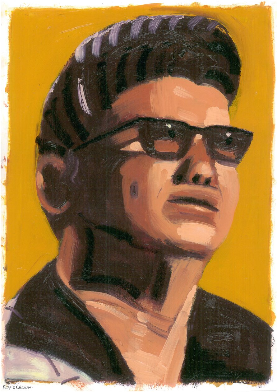 Roy Orbison, 2008 (olej na papierze) autorstwa Sara Hayward