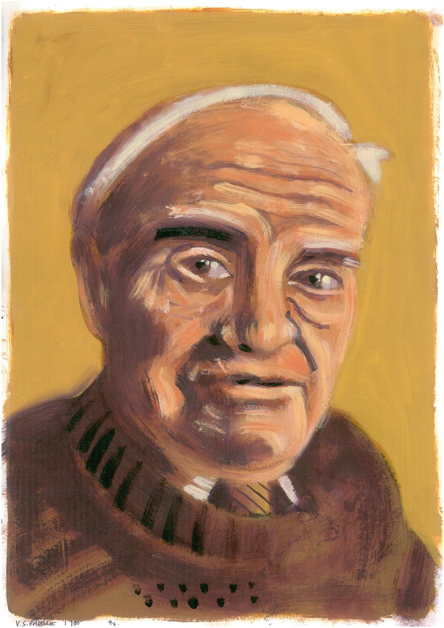 V. S Pritchett, 2008 (olej na papierze) autorstwa Sara Hayward