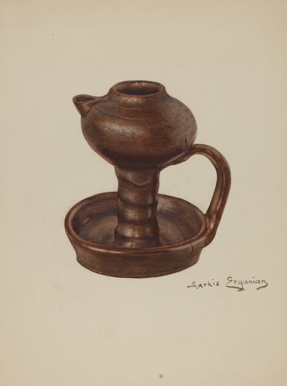 Lampa smarowa, ok. 1939. autorstwa Sarkis Erganian