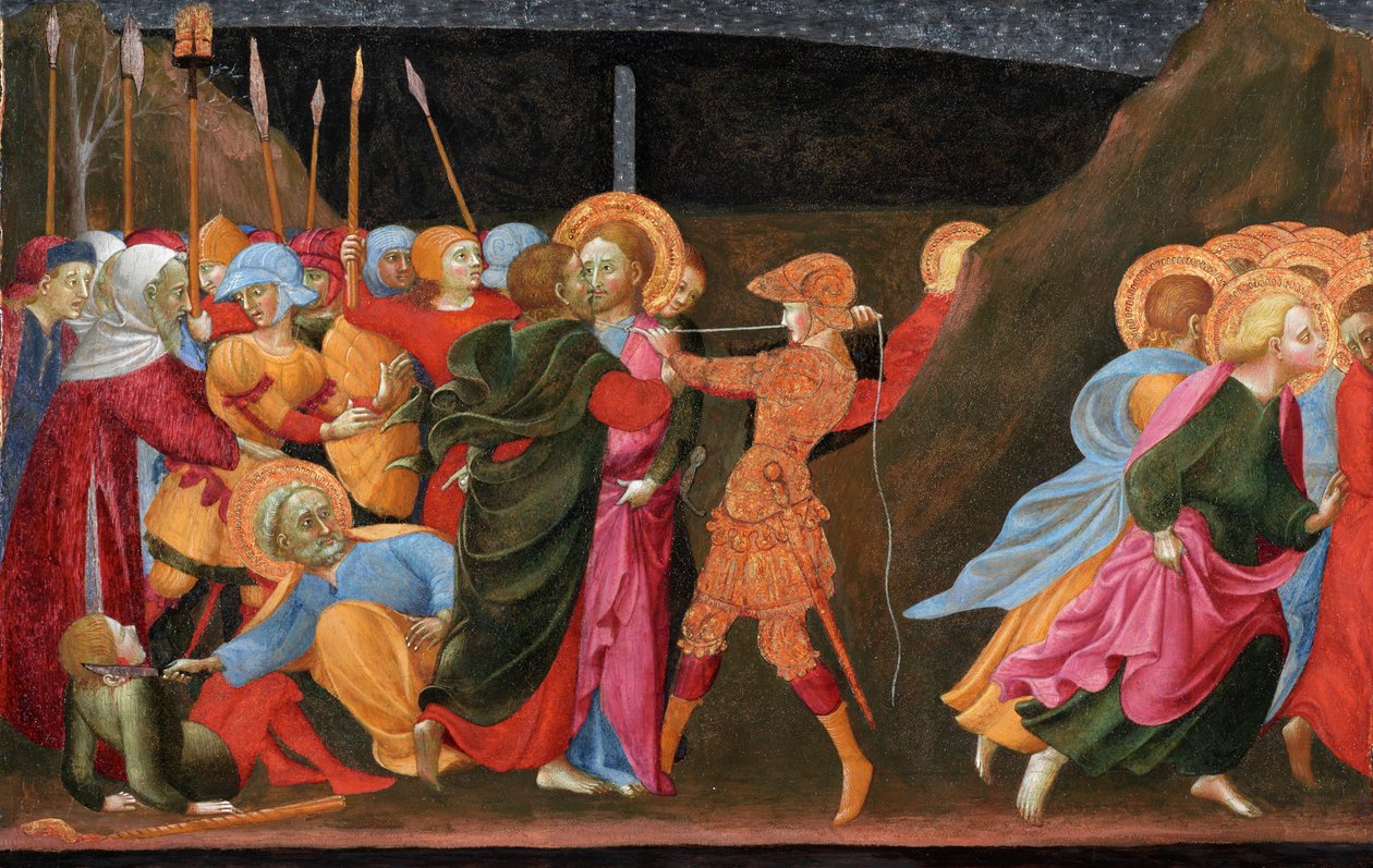 Zdrada Chrystusa, c.1437 (tempera na panelu) autorstwa Sassetta c.1392 1450 Sassetta c.1392 1450