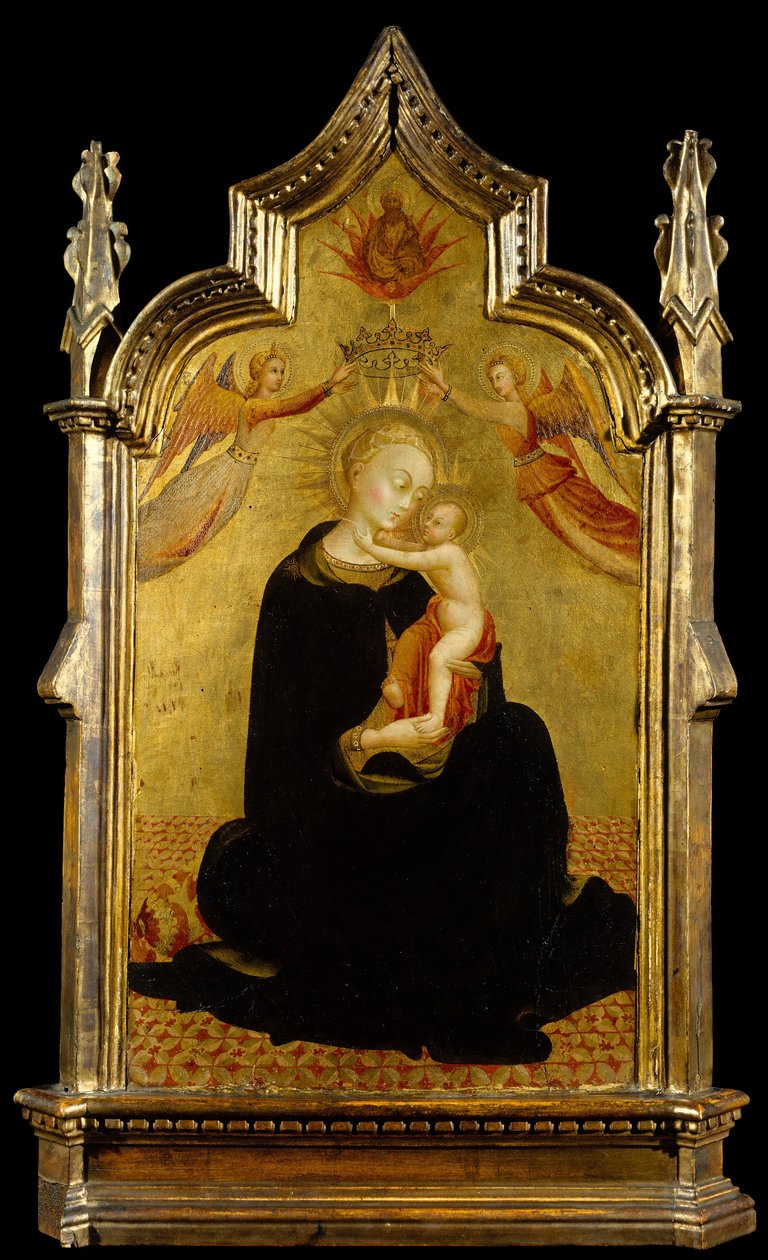 Madonna z Dzieciątkiem z Aniołami, ca. 1445-50. autorstwa Sassetta