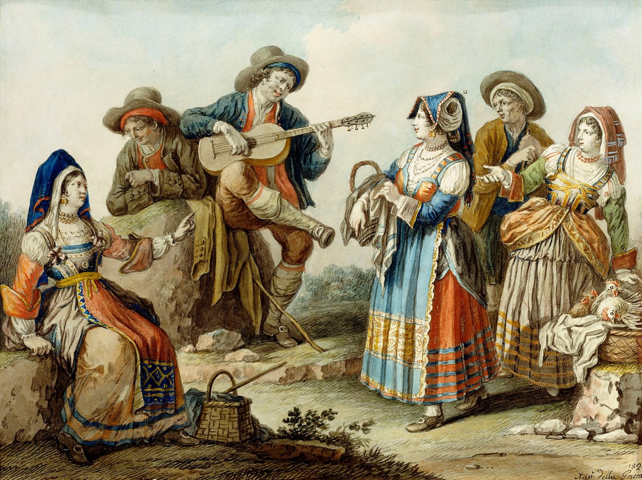Pieśń neapolitańska, 1882 autorstwa Saviero Xavier della Gatta