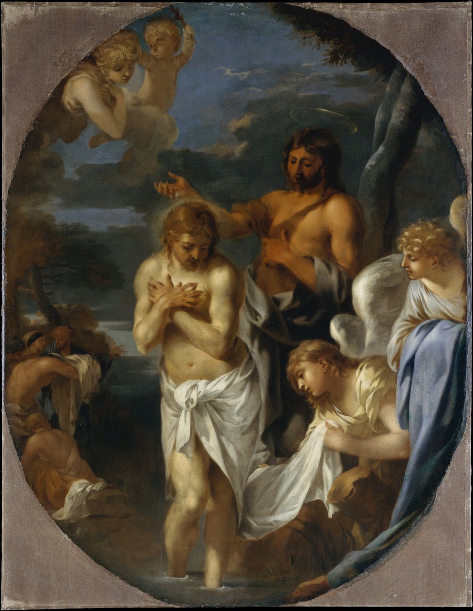 Chrzest Chrystusa, ca. 1650. autorstwa Sébastien Bourdon