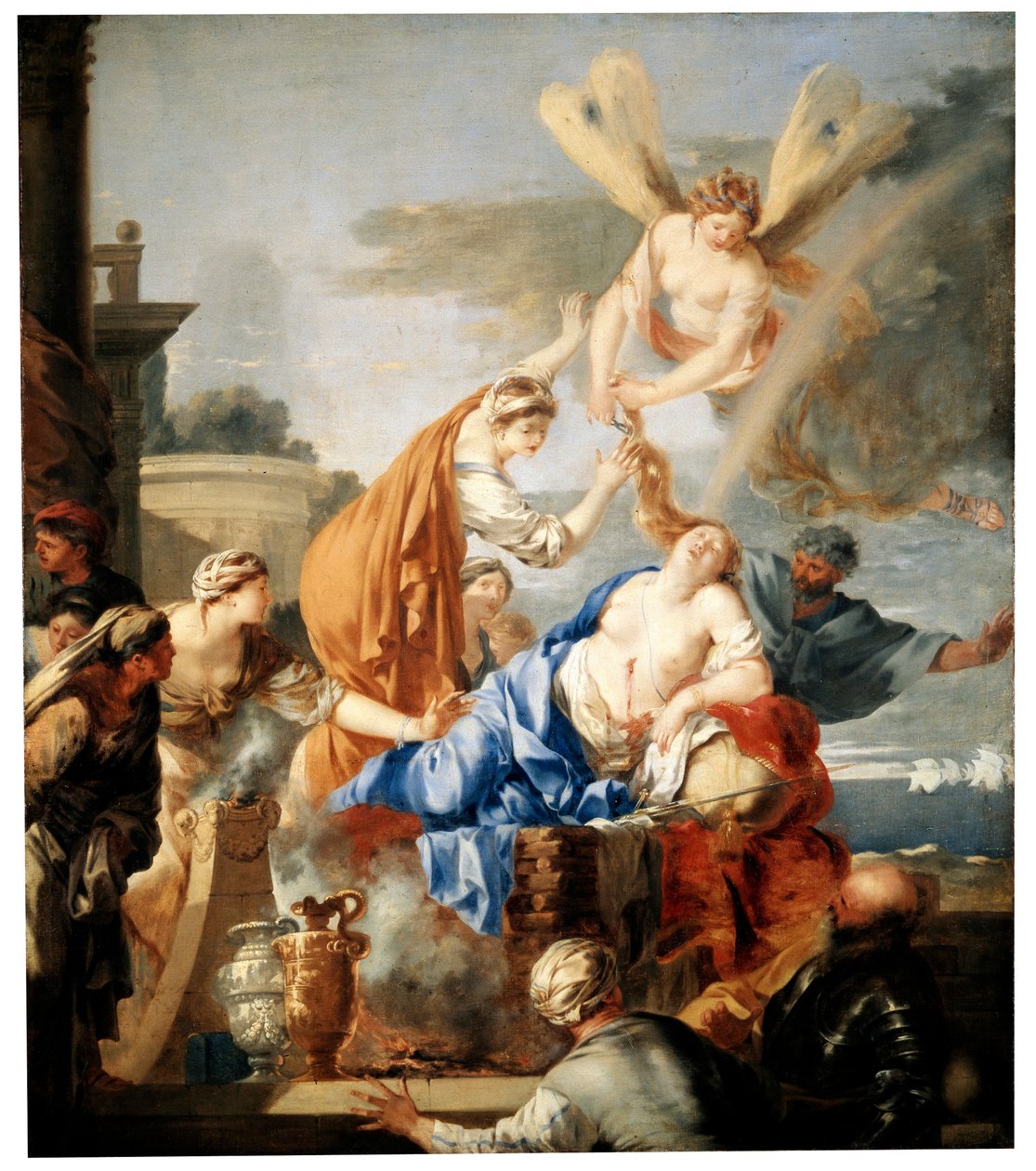 Śmierć Dydony, c1637-c1640 autorstwa Sébastien Bourdon