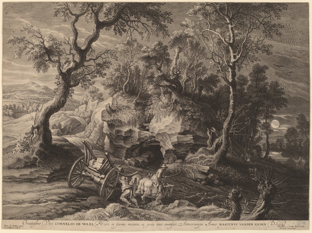 Skalisty krajobraz autorstwa Schelte Adams Bolswert after Sir Peter Paul Rubens