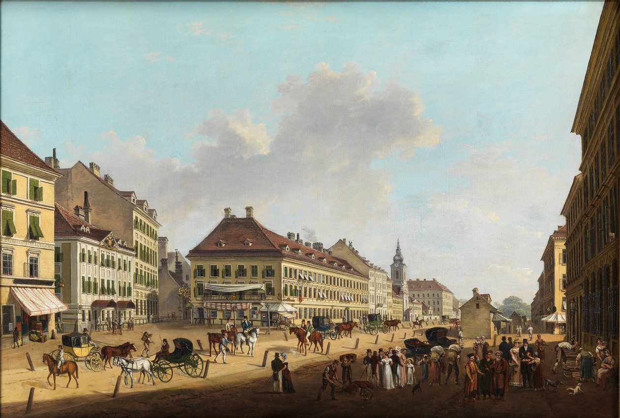 Teatr w Leopoldstadt, 1825. autorstwa Scheyerer