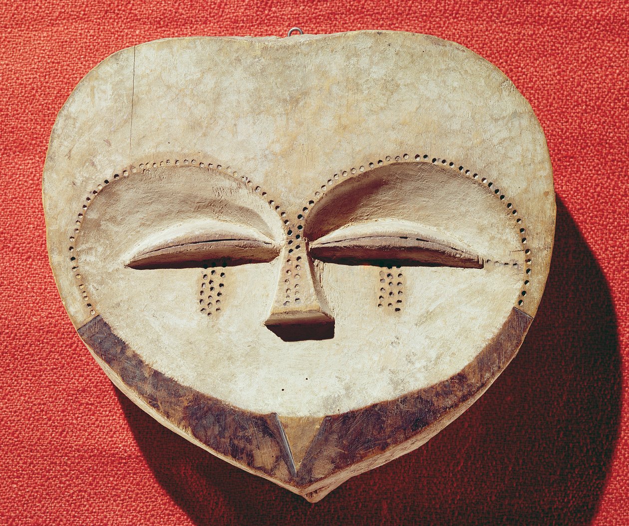 Maska Janusa, populacja Kwele, Kongo (malowane drewno) autorstwa School African