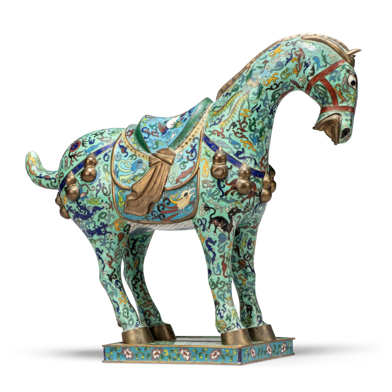 Koń, XX wiek (emalia cloisonné) autorstwa School Chinese