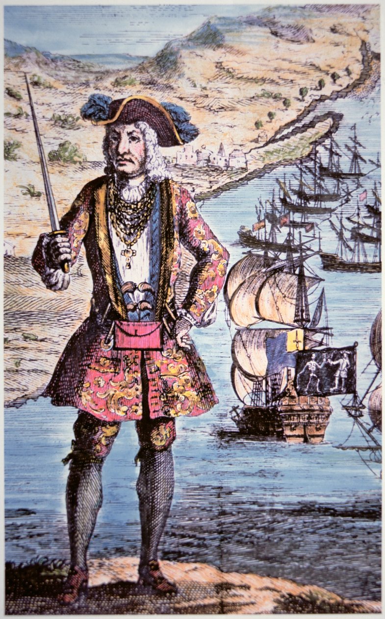 Kapitan Bartholomew Roberts, grawerowane przez Jamesa Basire autorstwa School English