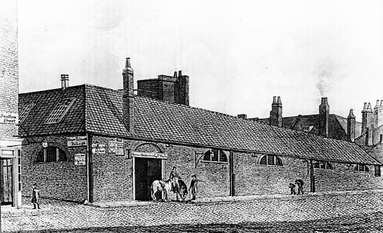 Akademia Jeździecka majora Fouberta, ok. 1800 (rycina) autorstwa School English