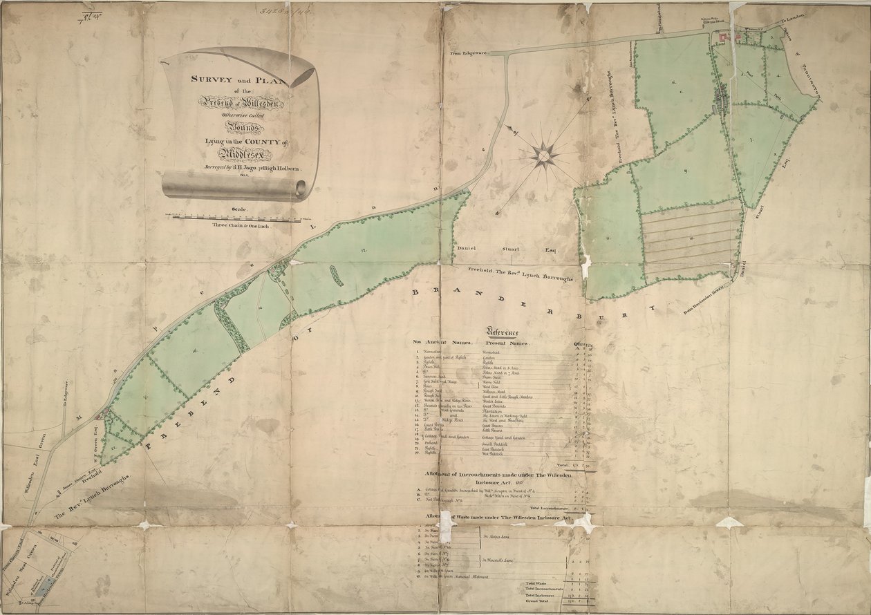 Mapa Willesden, Londyn (lito) autorstwa School English