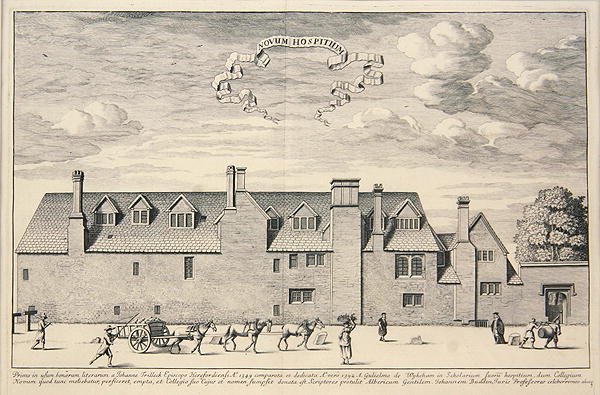 Nowy Szpital w 1369 (rycina) autorstwa School English