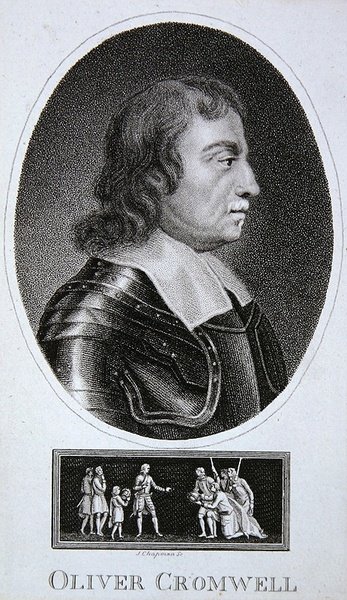 Oliver Cromwell (grawerunek) autorstwa School English