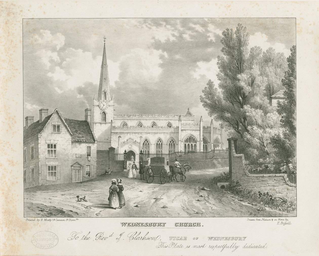 Kościół Wednesbury: litografia i [ (druk) autorstwa School English