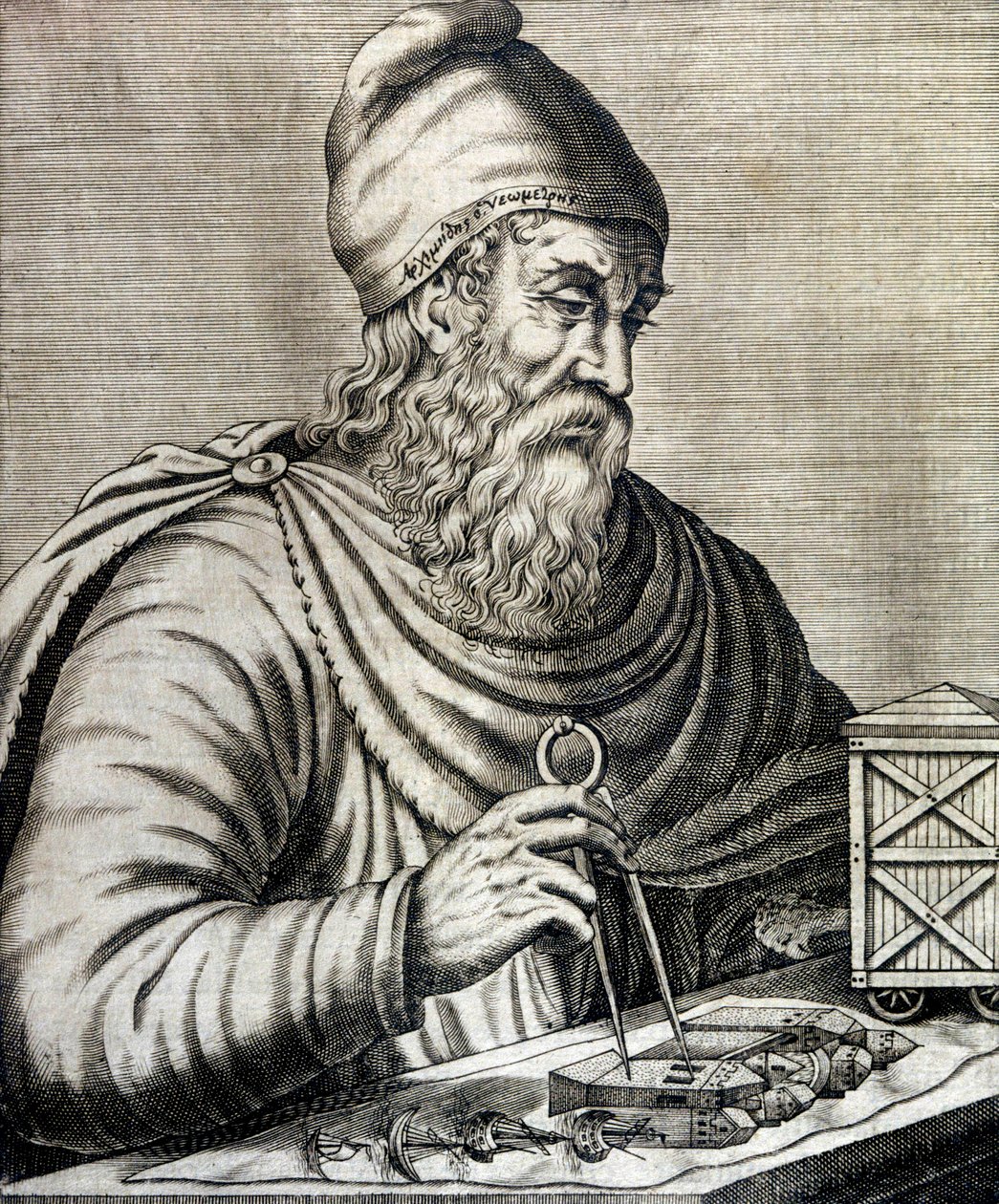Archimedes (grawerowanie) autorstwa School French