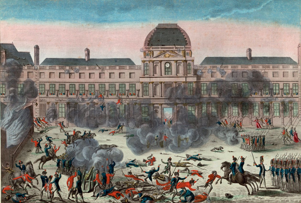 Atak na Tuileries autorstwa School French