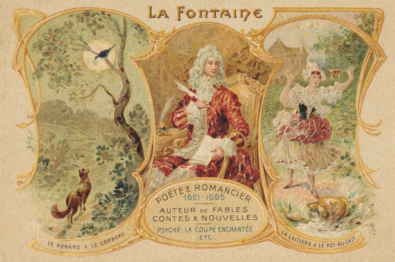 Jean de La Fontaine (druk) autorstwa School French