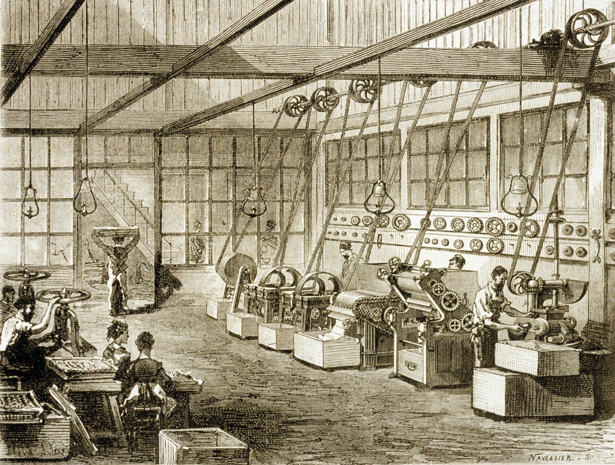 Fabryka Mydła (grawerowanie) autorstwa School French