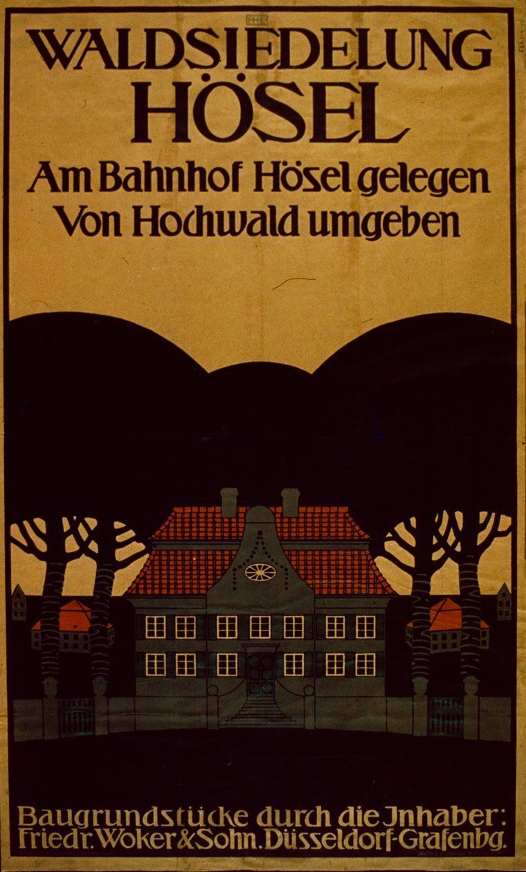 Waldsiedlung Hotel Reklama w języku niemieckim, c.1890 (plakat) autorstwa School German